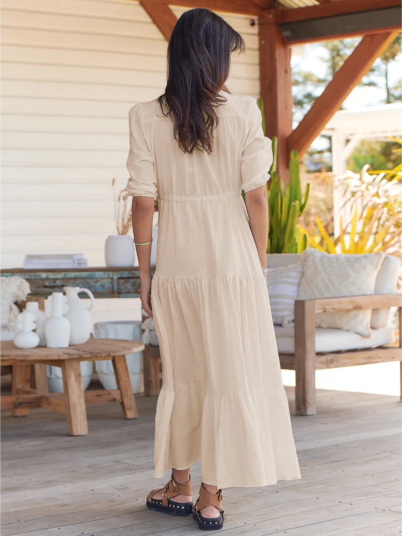 Robe hippie chic d'été longue