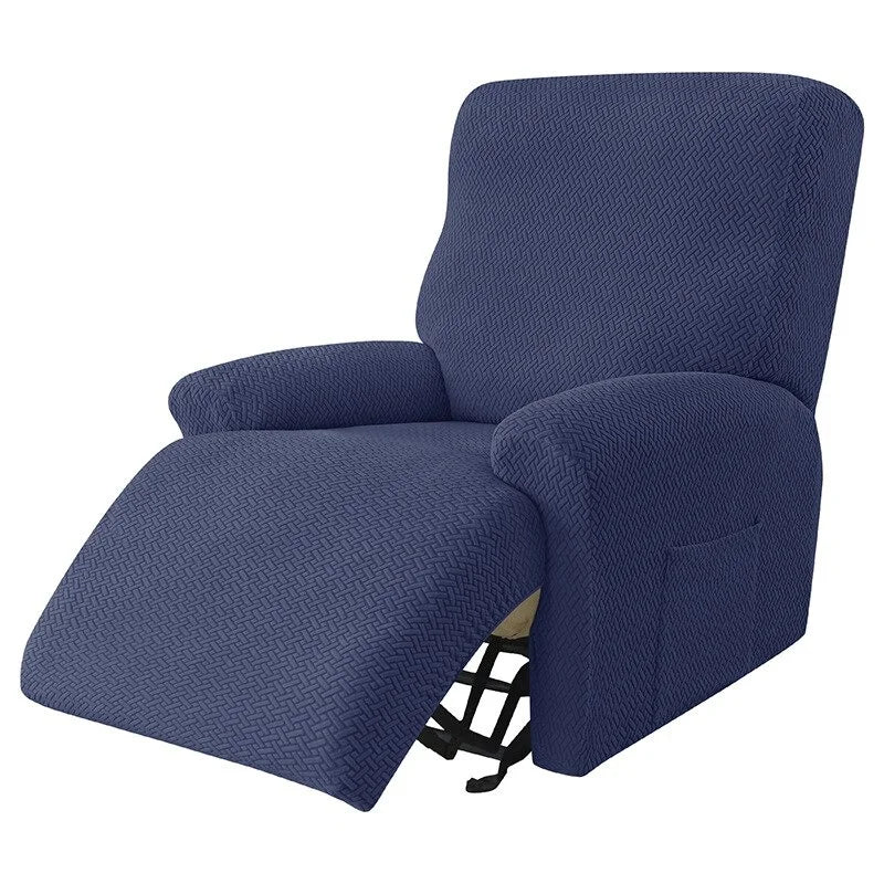 Housse de Fauteuil Relax en Jacquard Premium Bleu Marine
