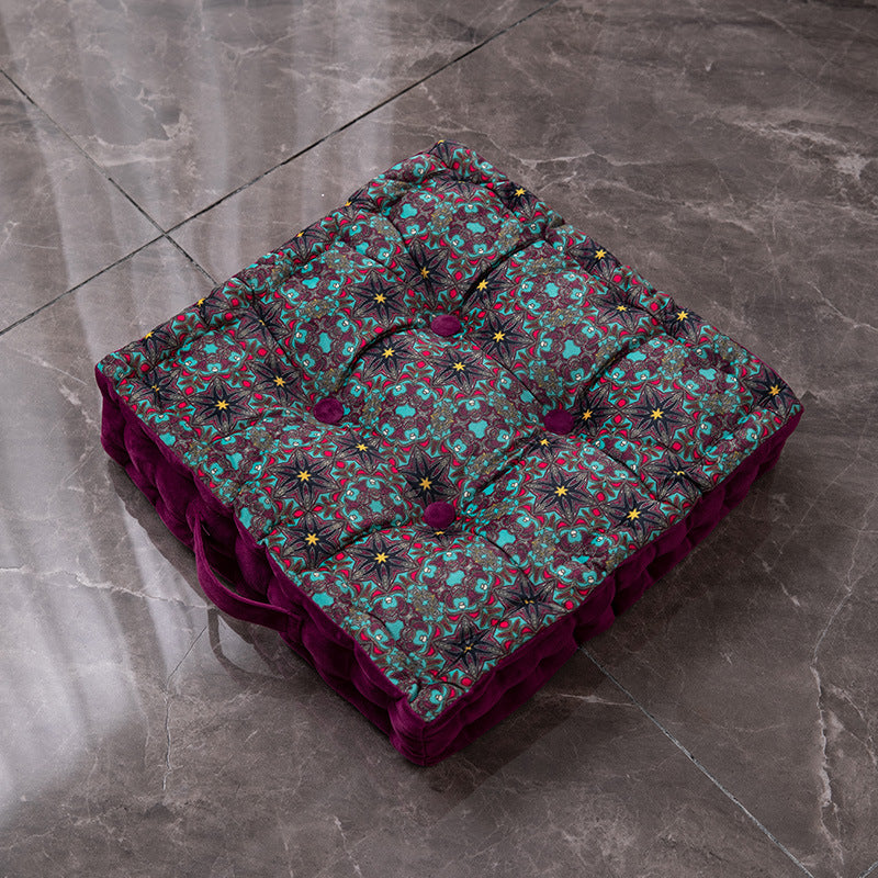 Coussin de sol carré épais imprimé