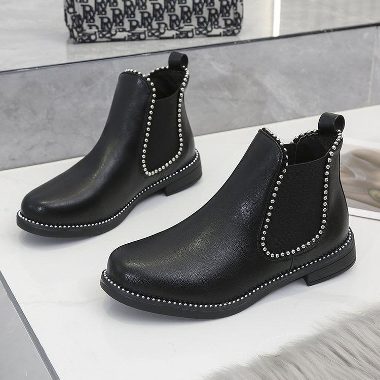 Bottines en cuir Many