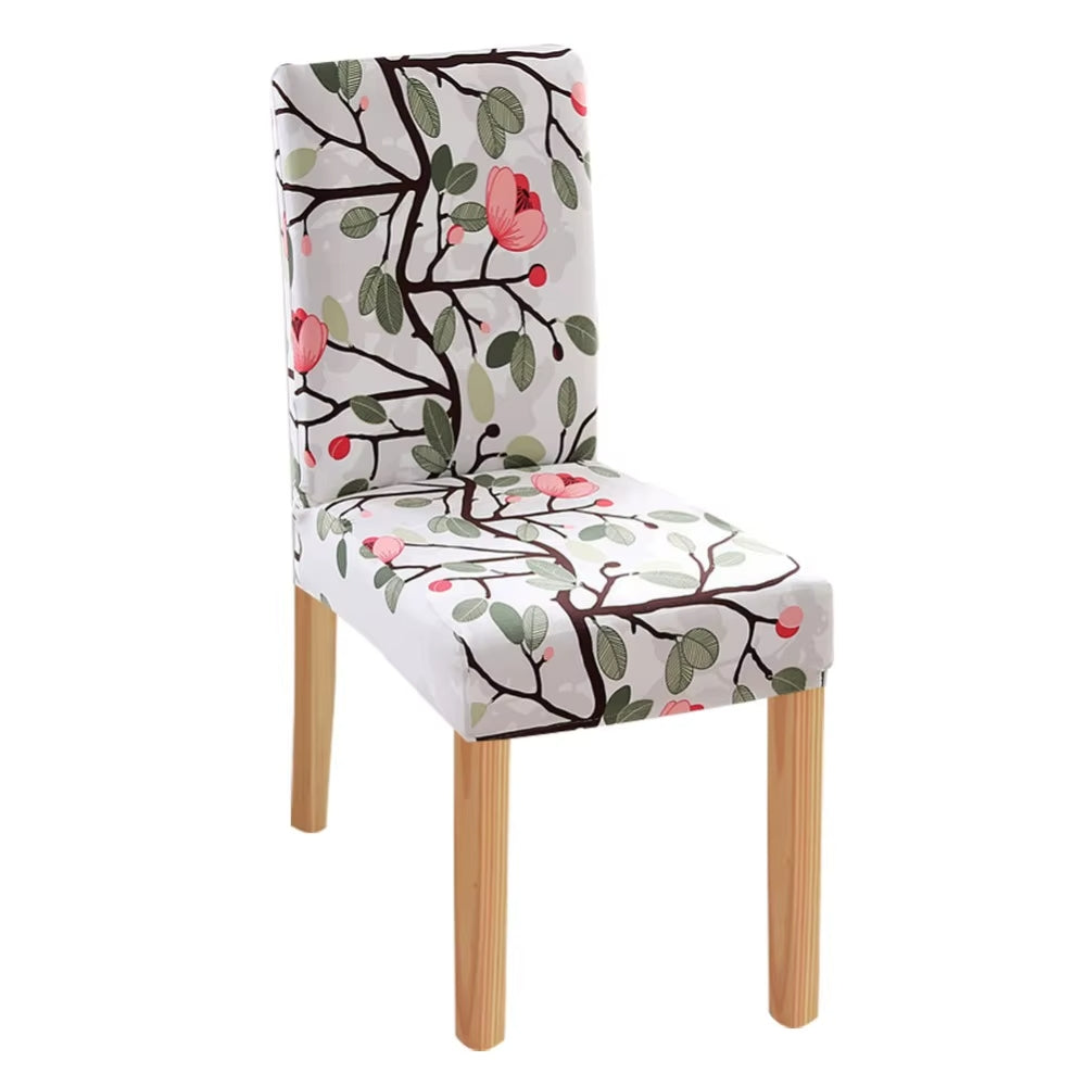 Housse de chaise <br> Fleurie Vert