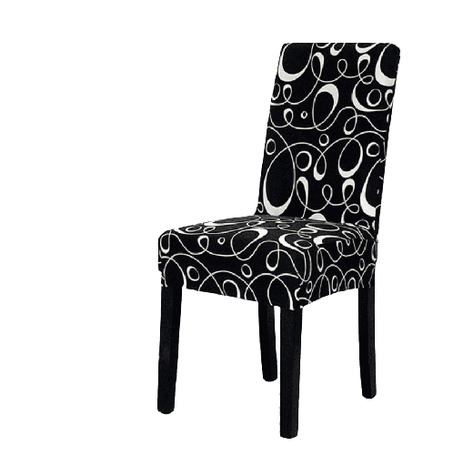Housse de chaise <br> Noir et Blanc