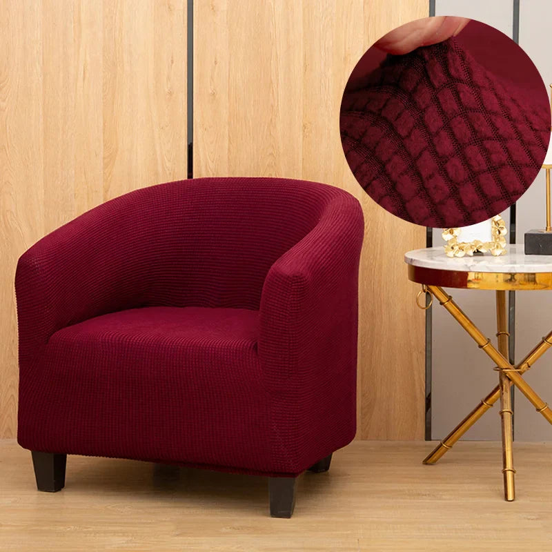Housse de Fauteuil en Jacquard Bordeaux