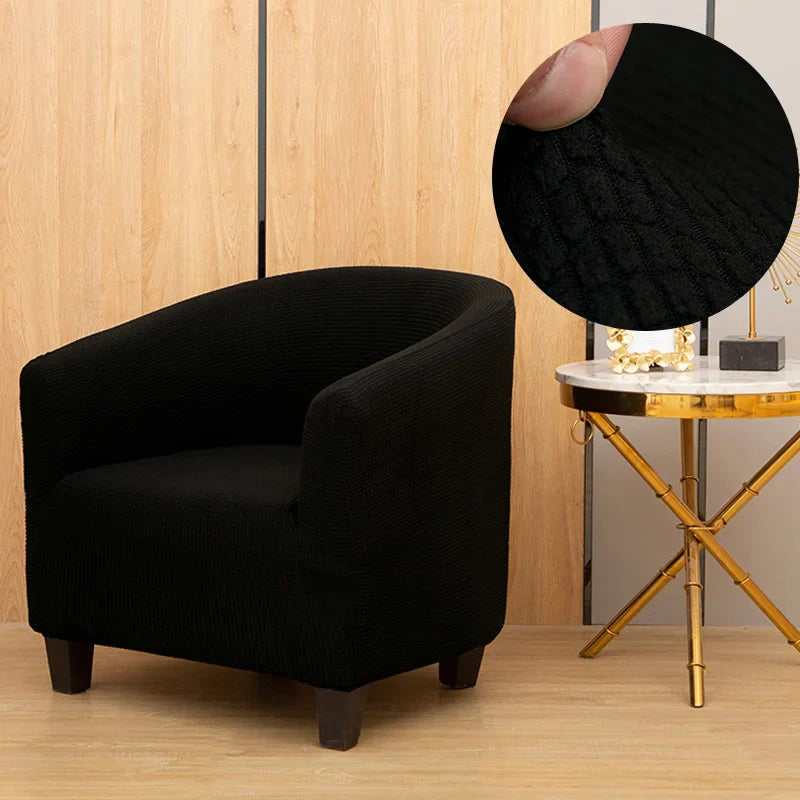 Housse de Fauteuil en Jacquard Noir