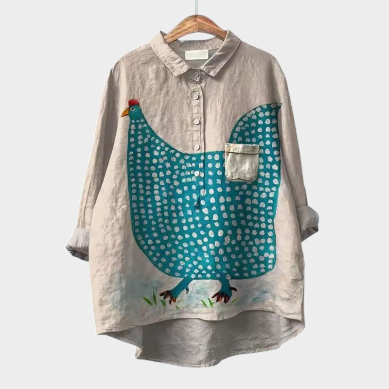 ELISABETTA | Blouse Oversize Florale avec Confort Enveloppant pour des Journées Insouciantes