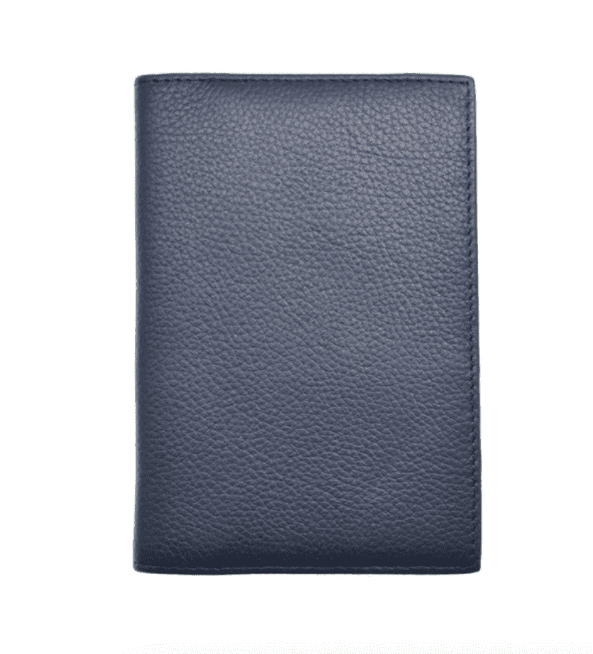Etui passeport <br> Cuir Bleu Marine