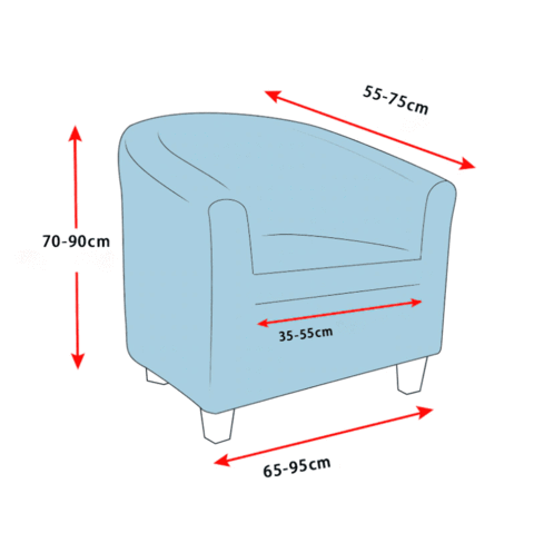 Housse de Fauteuil Velours - Gris
