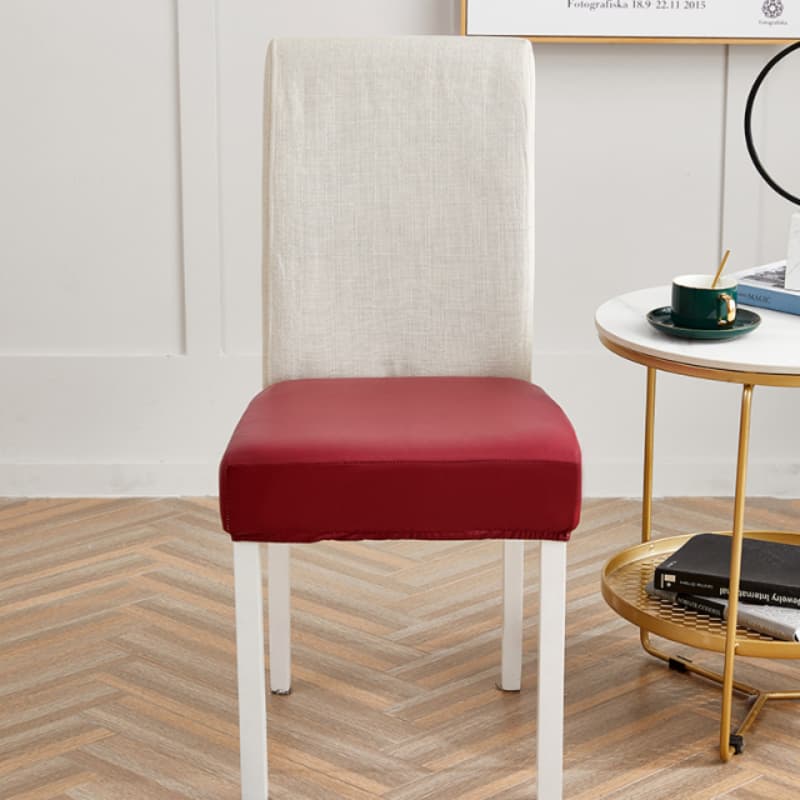 Housse Assise de Chaise - Apparence Cuir - Carmin