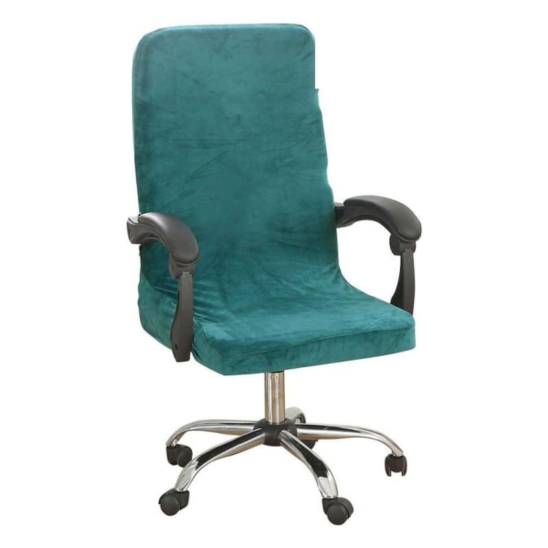 Housse Chaise de Bureau Velours - Bleu