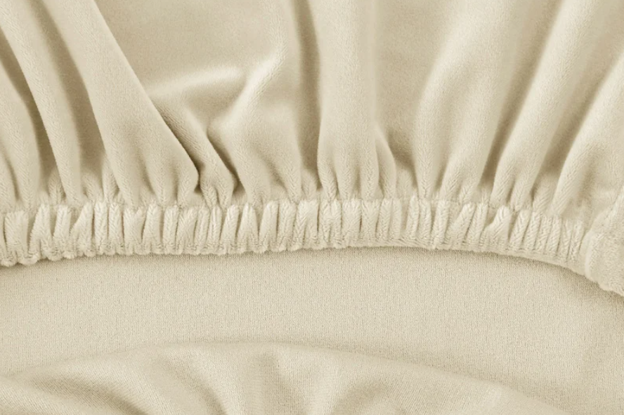 Housse de chaise Inclinée <br> Velours Blanc