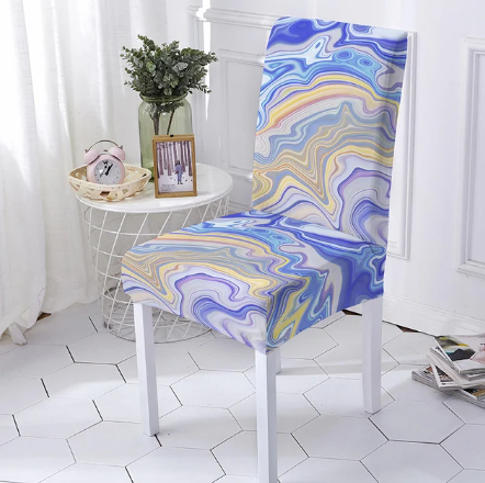 Housse de chaise <br> Marbrée Orange