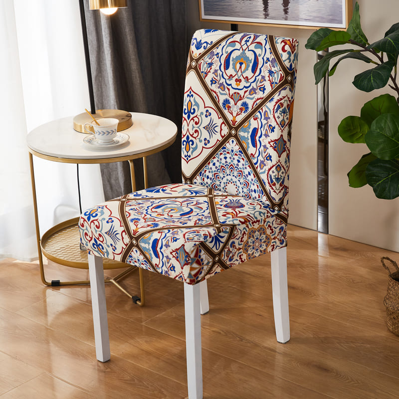 Housse de chaise <br> mosaïque bohème