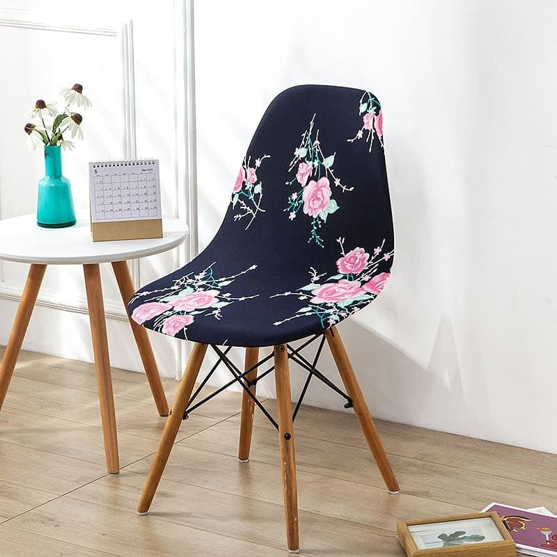 Housse chaise Scandinave <br> Florale Rose