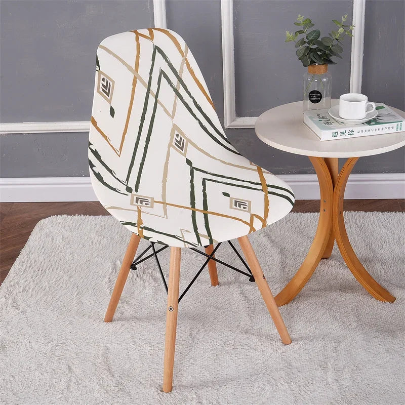 Housse chaise Scandinave <br> Moderne Blanche