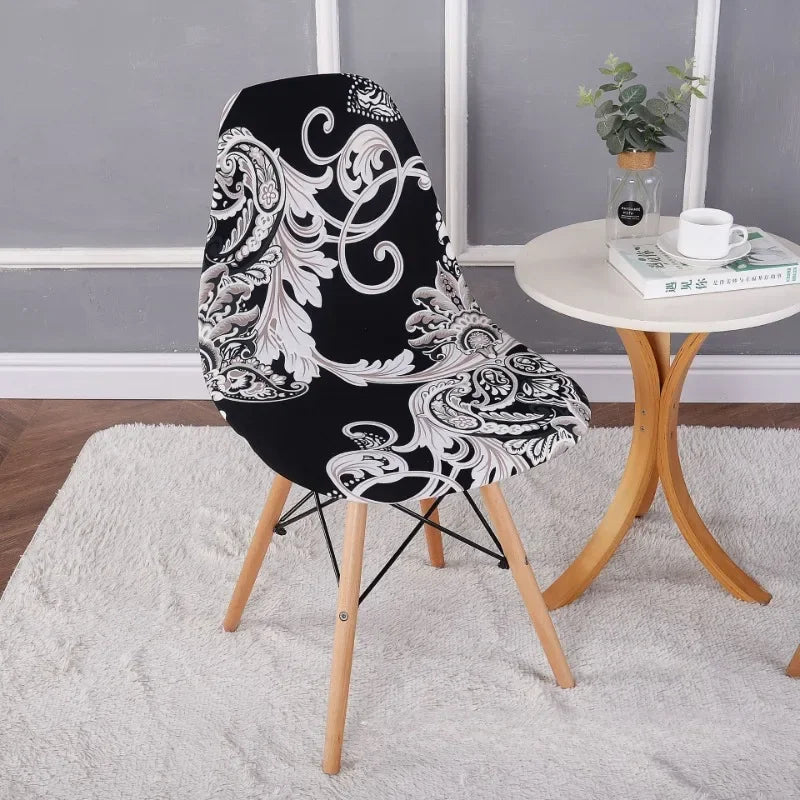 Housse chaise Scandinave <br> Noir et Blanc