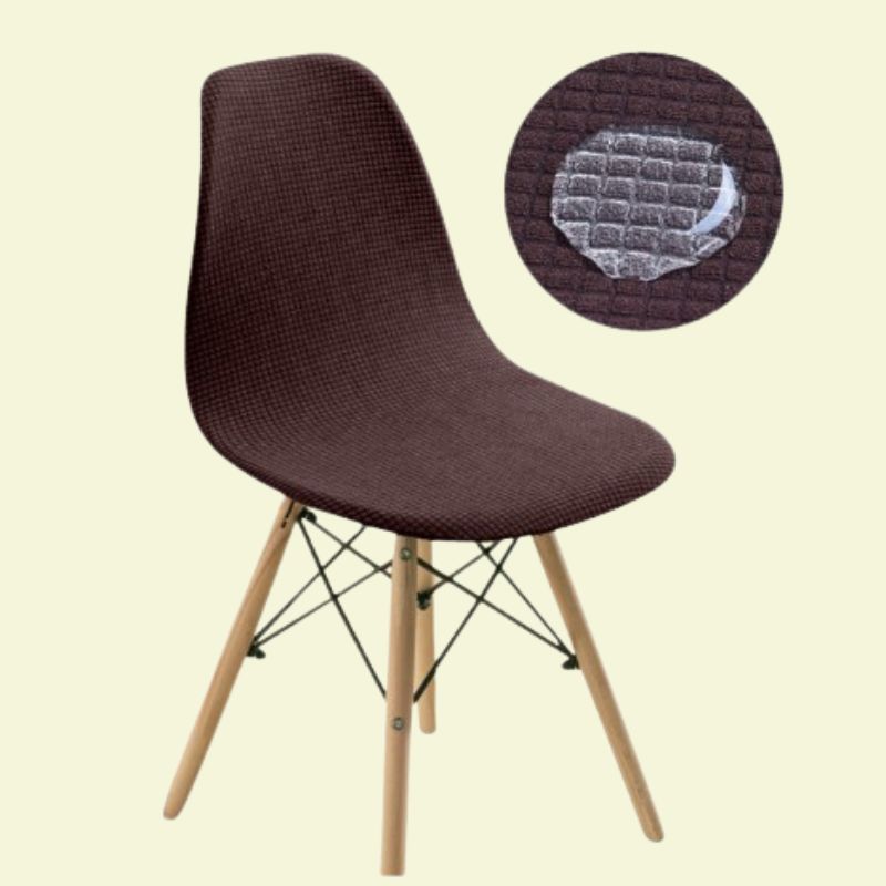 Housse chaise Scandinave <br> Universelle Marron Foncé