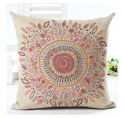 Housse de coussin 40x40 <br> Mandala Colorée
