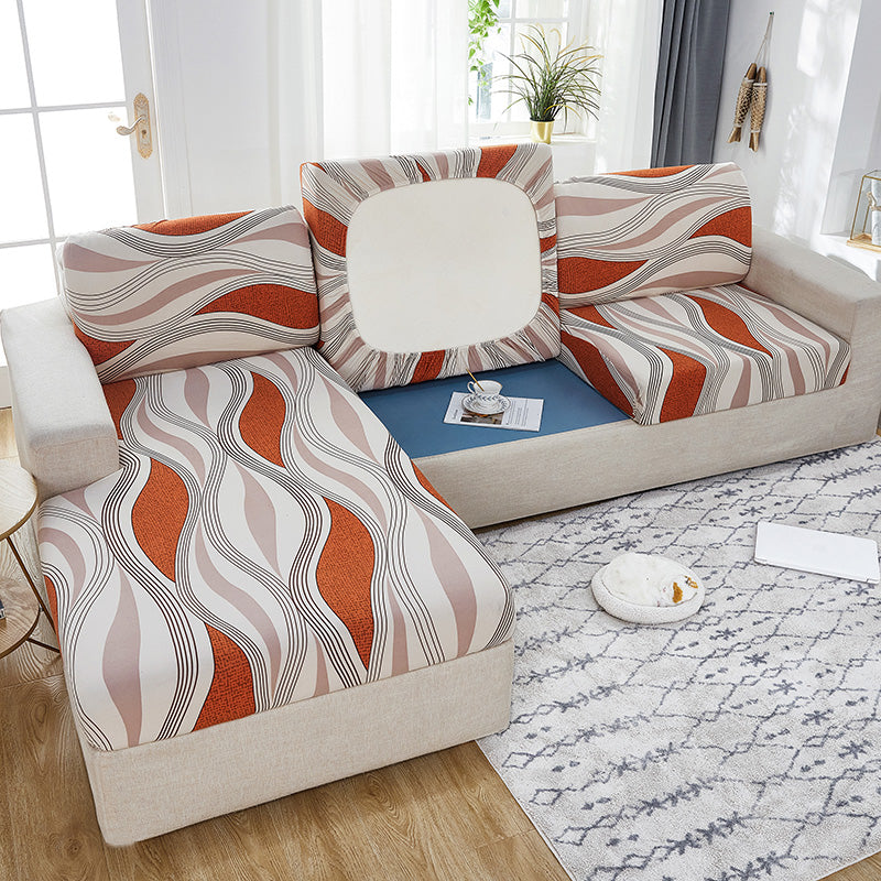 Housse de Coussin Canapé <br> Imprimée Orange
