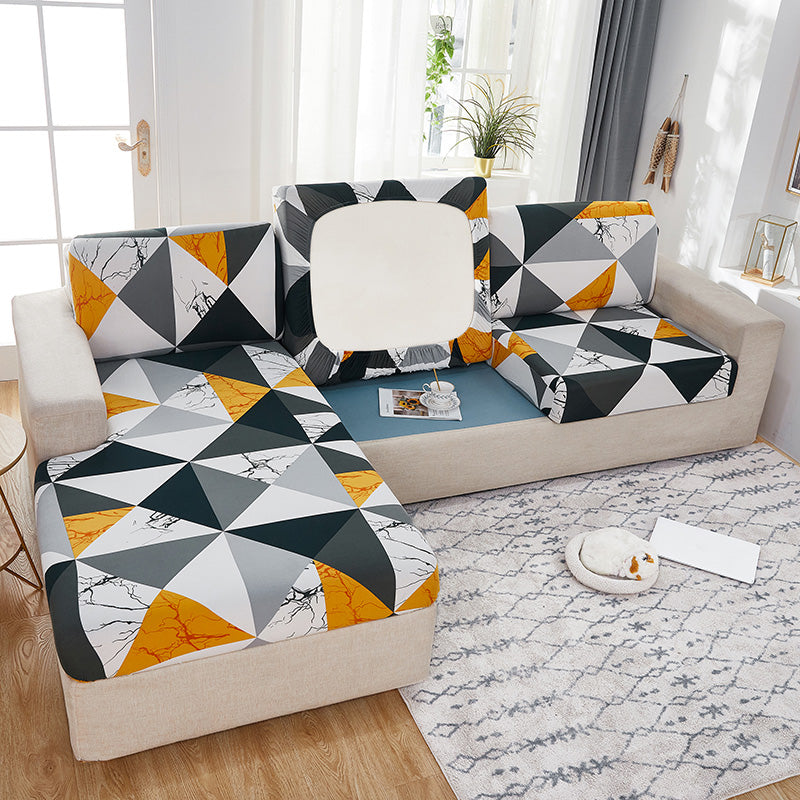Housse de Coussin de Canapé <br> Géométrique Jaune