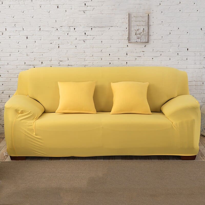 Housse de Canapé Extensible <br> Jaune