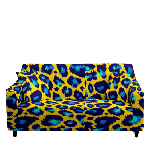 Housse de Canapé Extensible <br> Léopard Jaune
