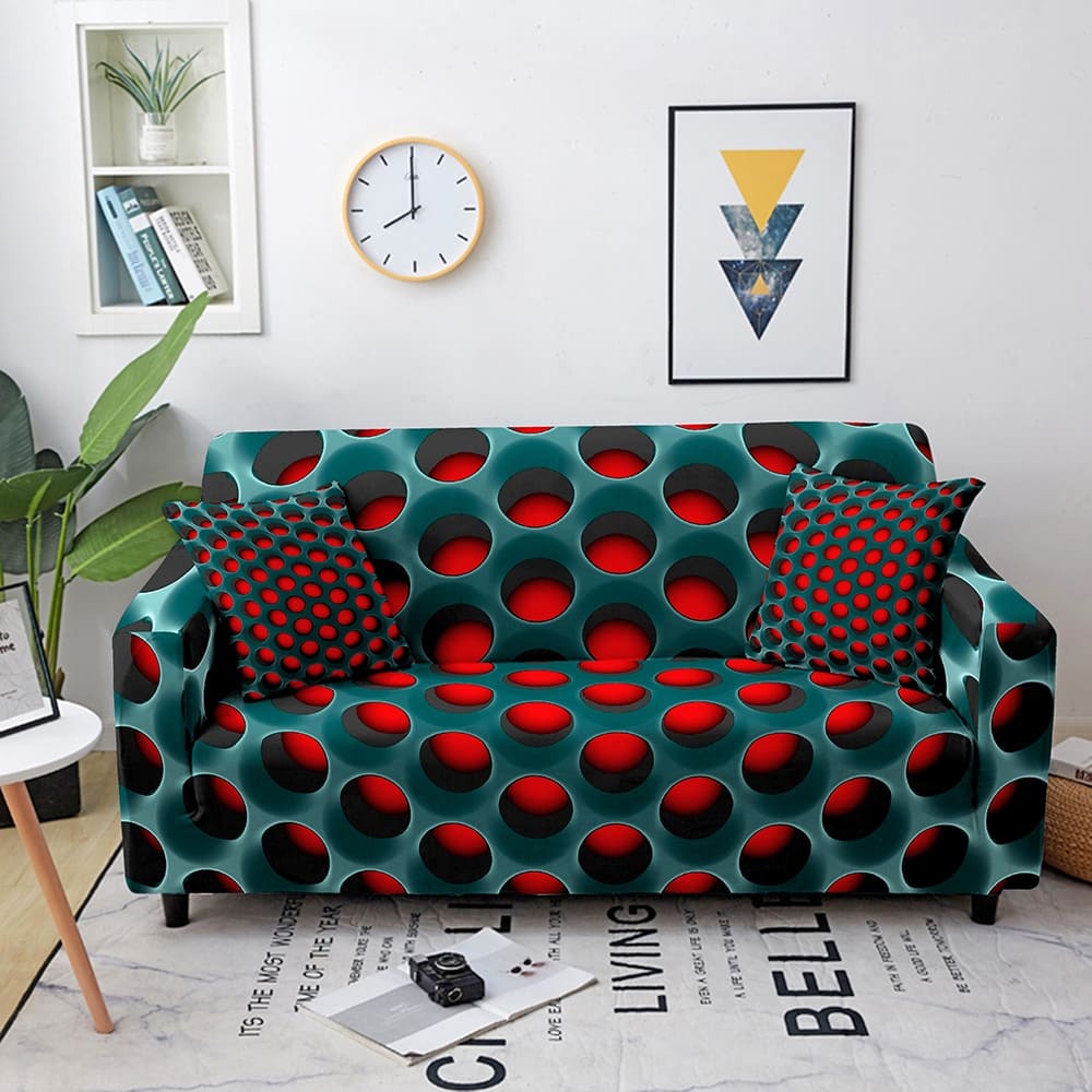 Housse de Canapé Extensible <br> Originale Rouge