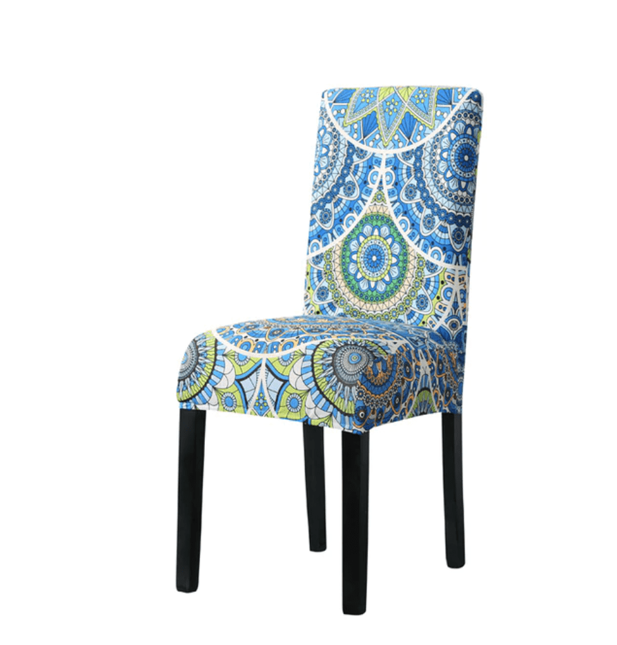 Housse de chaise <br> Design Bleu