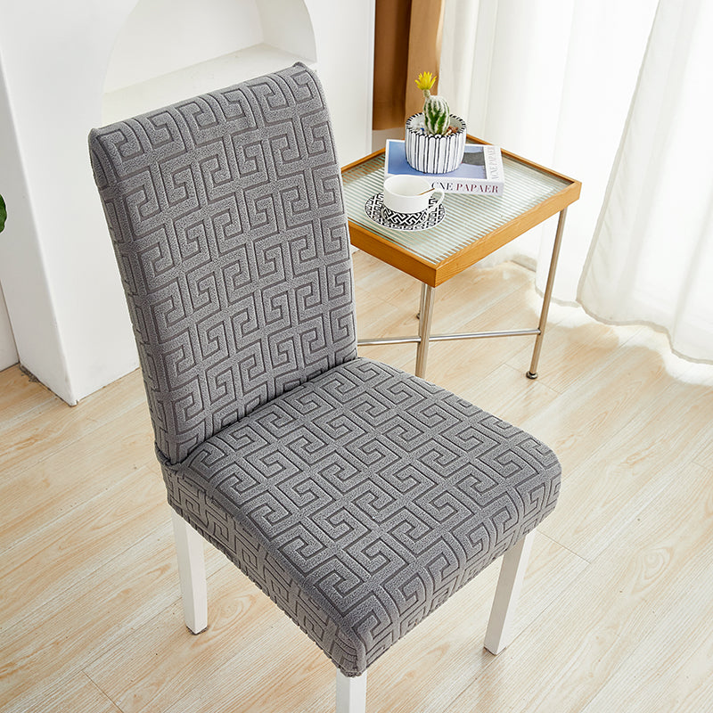 Housse de chaise <br> Labyrinthe Gris