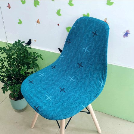 Housse chaise Scandinave <br> Imprimé Bleu