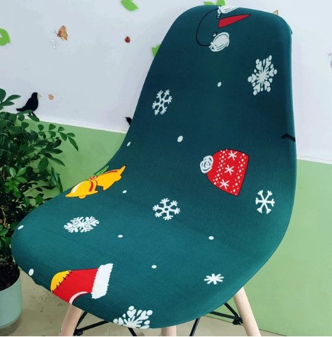 Housse chaise Scandinave <br> Noël Verte