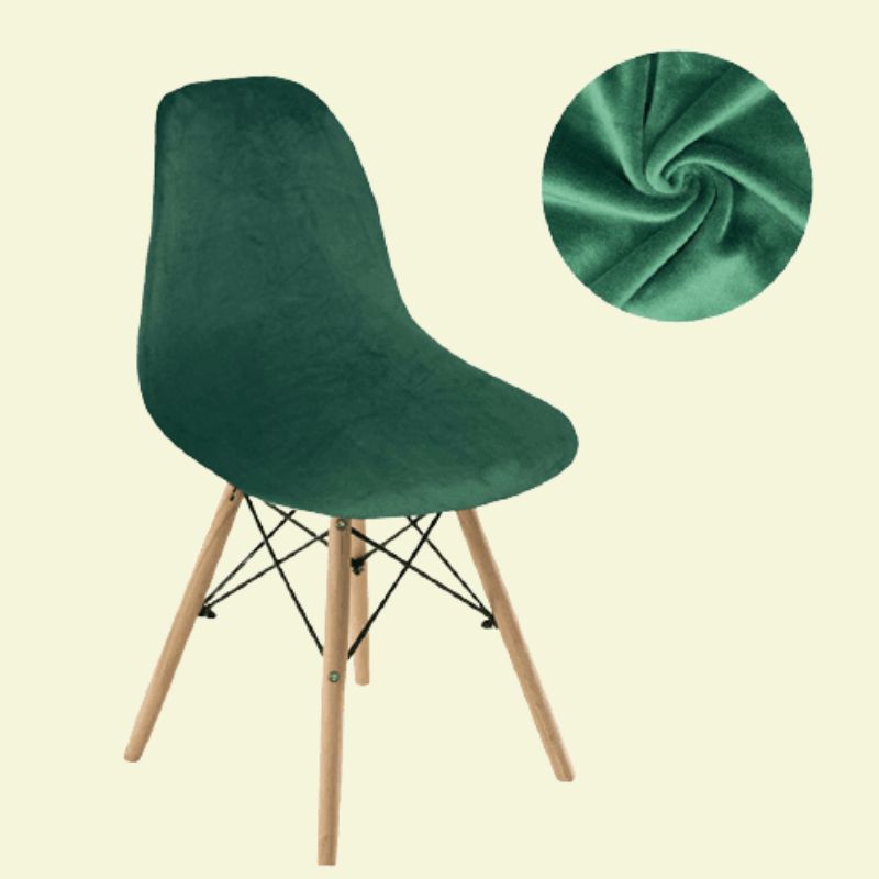 Housse chaise Scandinave <br> Velours Vert