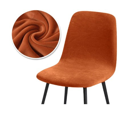 Housse de chaise <br> Velours Orange