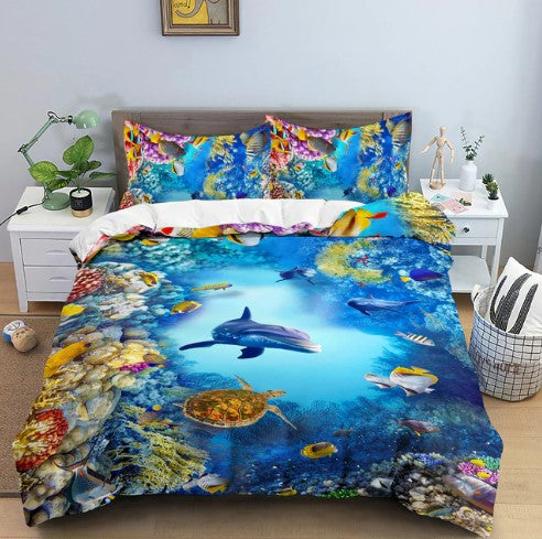 Housse de Couette <br> Animaux Marins