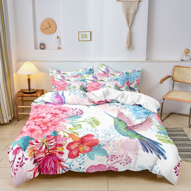 Housse de Couette Florale <br> Rose