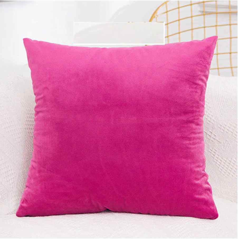 Housse de coussin 60x60 <br> Velours Rose