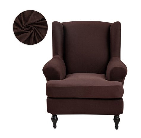 Housse fauteuil <br> à Oreilles Marron