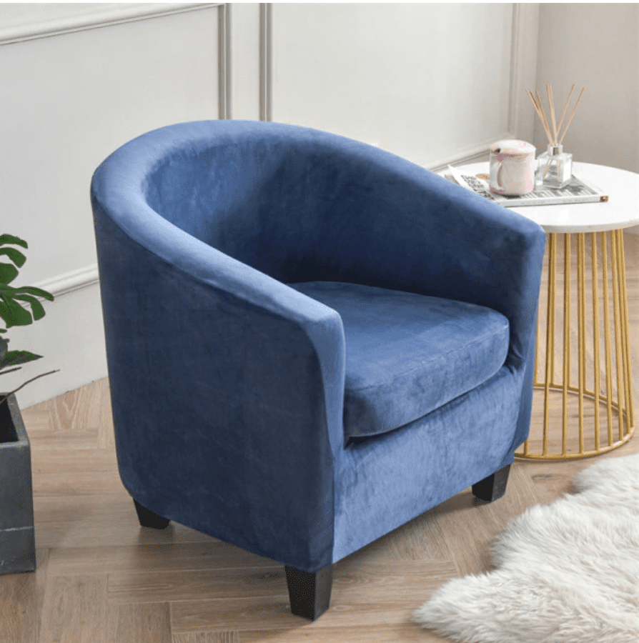Housse fauteuil Cabriolet <br> Velours Bleu
