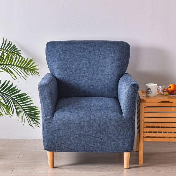 Housse fauteuil Scandinave <br> Bleu Foncé