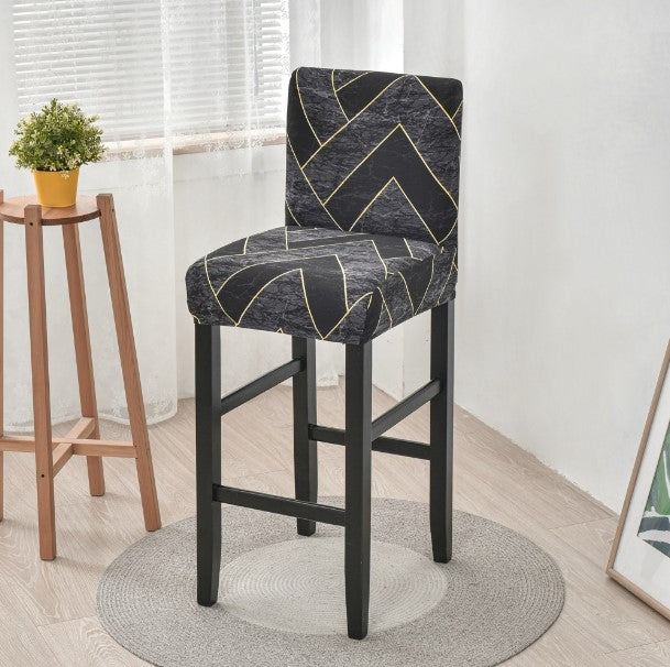 Housse de Tabouret <br> Géométrique Gris