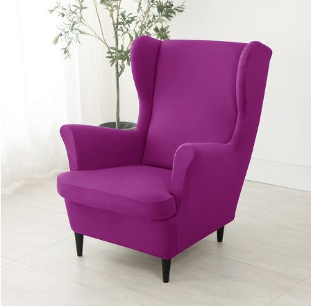Housse fauteuil <br> Extensible Lilas