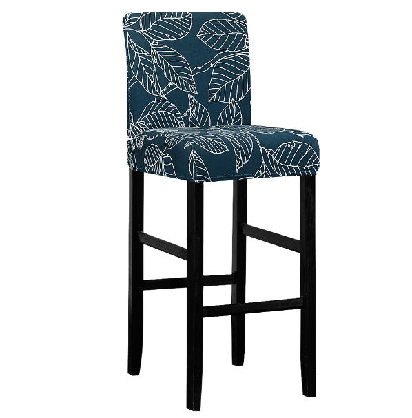 Housse de Tabouret <br> Feuillage Bleu