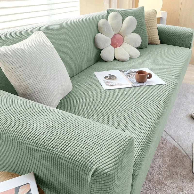 Housse de Canapé en Jacquard Vert Clair