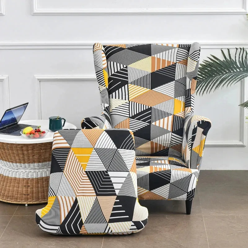 Housse de Fauteuil à Oreilles Imprimée 14