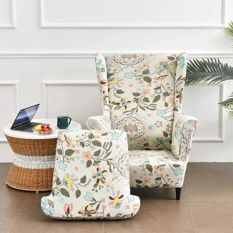 Housse de Fauteuil à Oreilles Imprimée 16