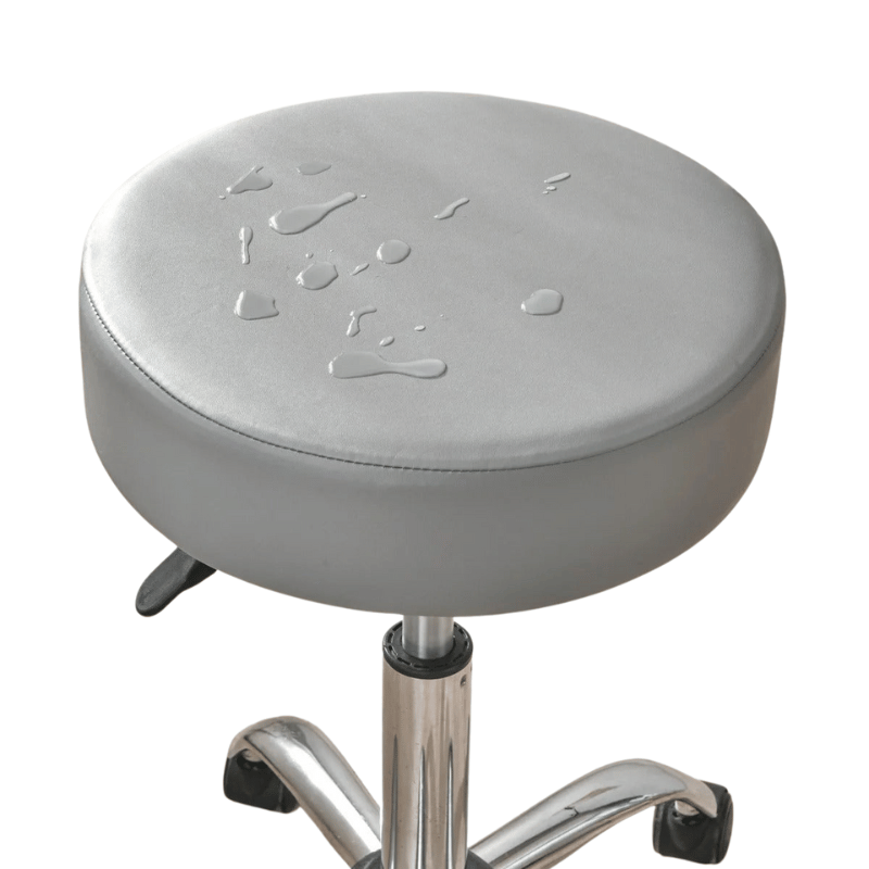Housse Tabouret de Bar Rond Résistant aux éclaboussures - Gris