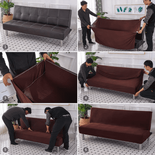 Housse de Clic Clac Motifs Moderne Marron - Tissu Doux et Extensible