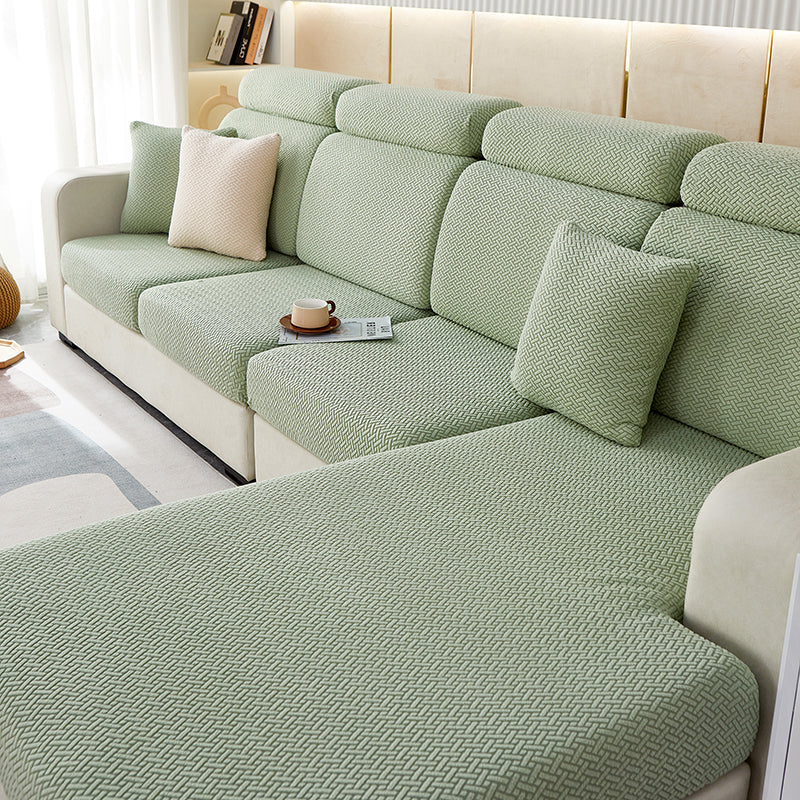 Housse de Coussin Canapé <br> Jacquard Vert Sauge
