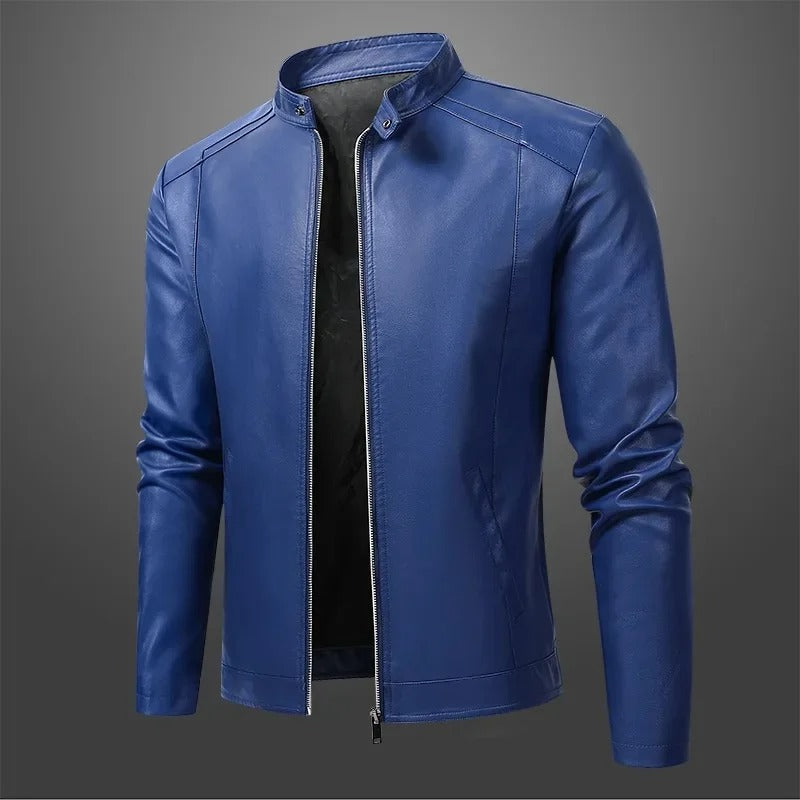 Veste de biker en cuir pour homme élégante
