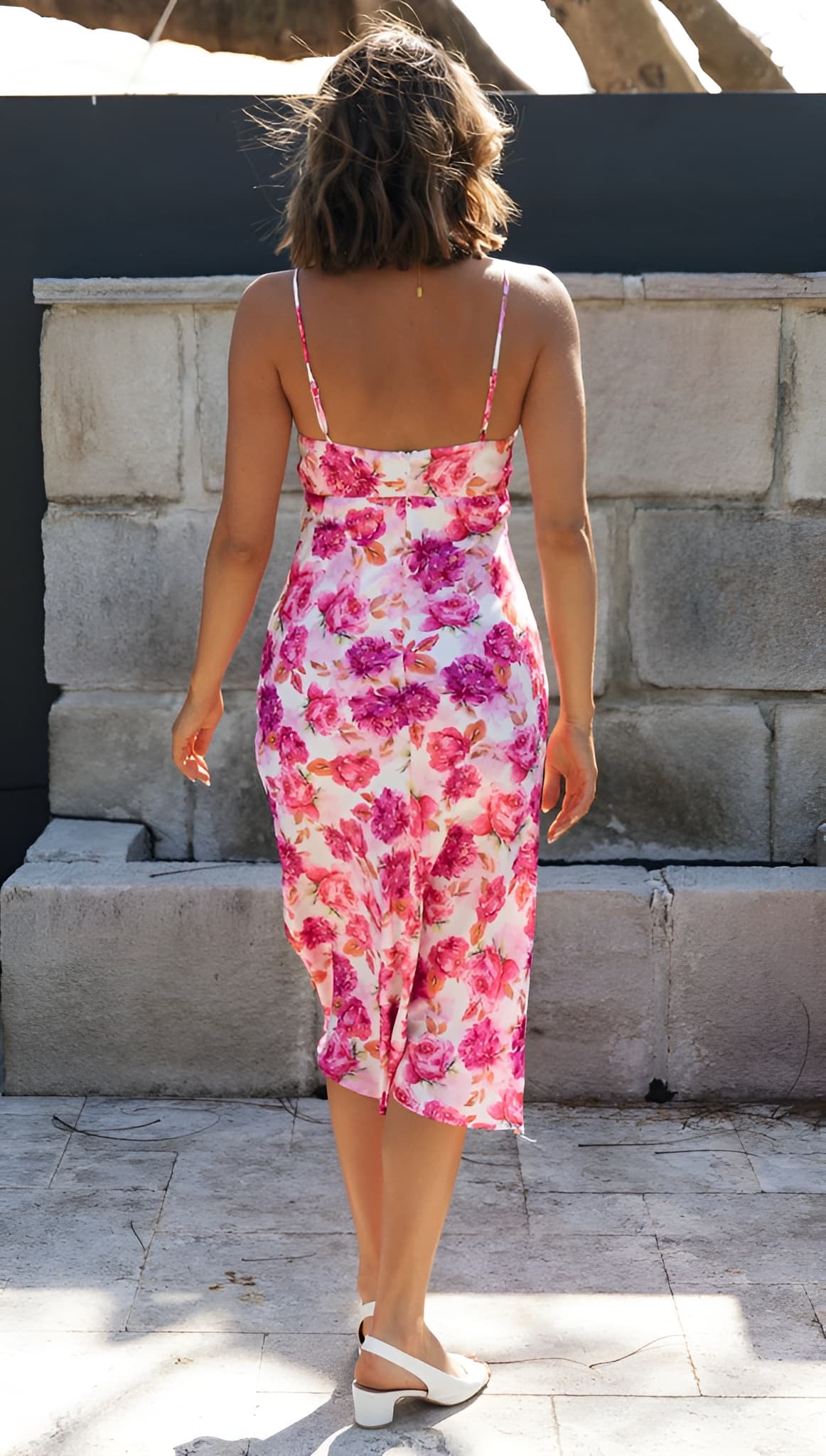 Robe longue fleurie Roses