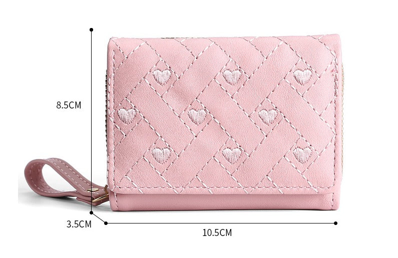 Petit portefeuille femme cœur